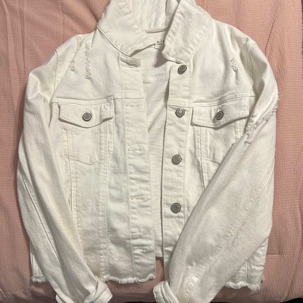 White denim jacket